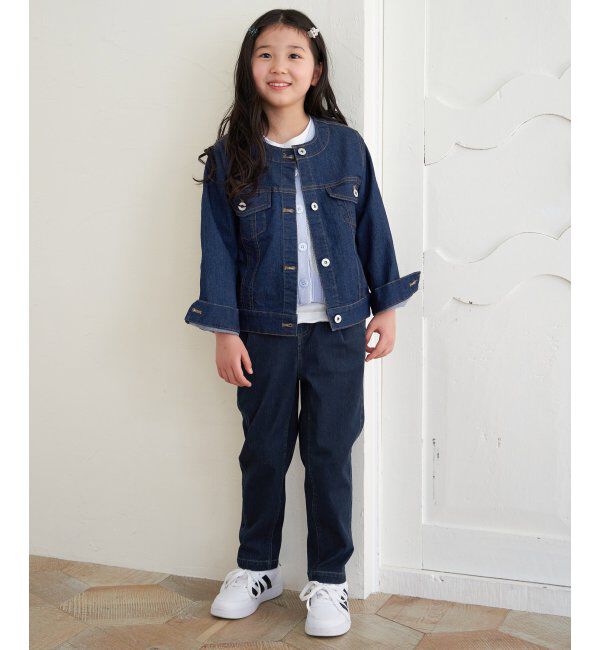 ikka kids「【親子おそろい】デニムノーカラーGジャン（110~160cm）」|その他|
