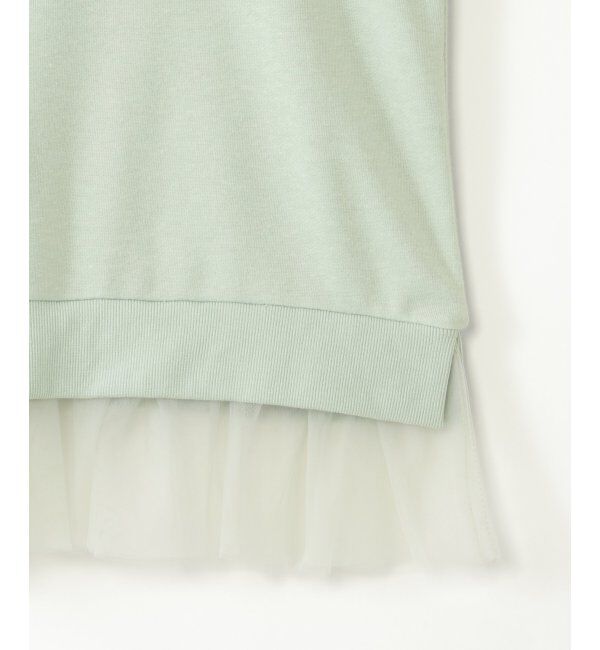 ikka kids「裾チュールミニ裏毛プルオーバー（120~160cm）」|Tシャツ・カットソー|