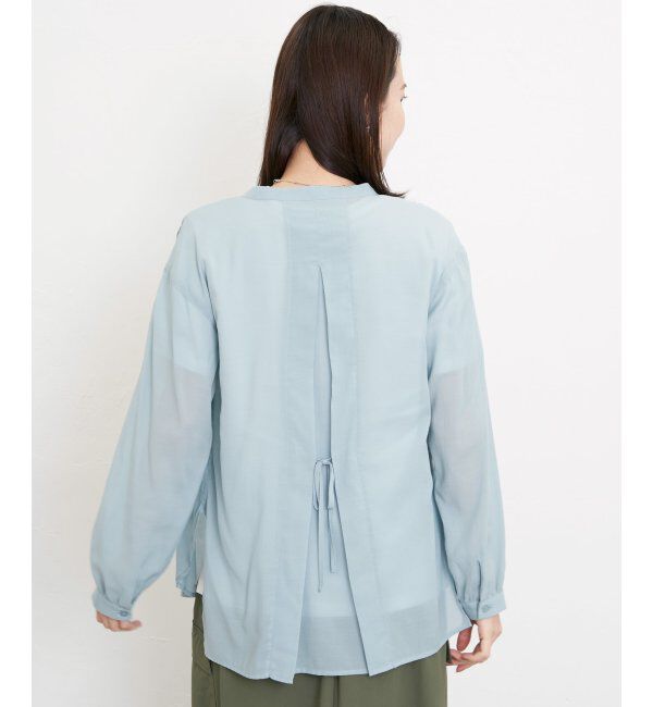 ikka「【雑誌InRed5月号掲載】シアーバックリボンブラウス」|シャツ・ブラウス|