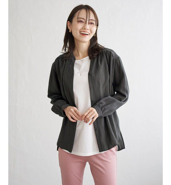 ikka「【雑誌InRed5月号掲載】シアーバックリボンブラウス」|シャツ・ブラウス|