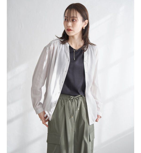 ikka「【雑誌InRed5月号掲載】シアーバックリボンブラウス」|シャツ・ブラウス|