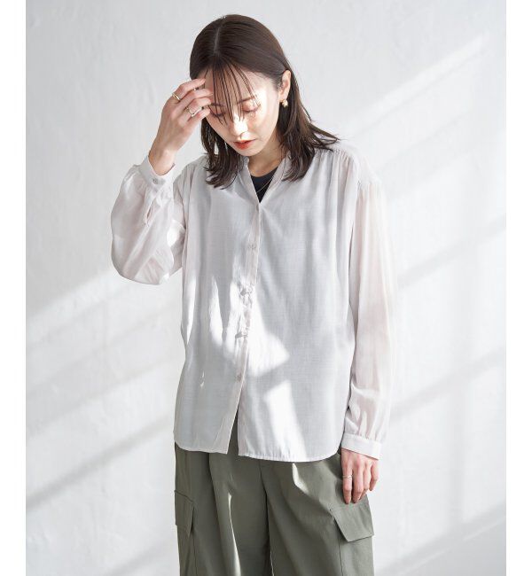 ikka「【雑誌InRed5月号掲載】シアーバックリボンブラウス」|シャツ・ブラウス|