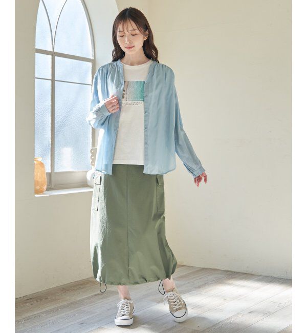 ikka「【雑誌InRed5月号掲載】シアーバックリボンブラウス」|シャツ・ブラウス|