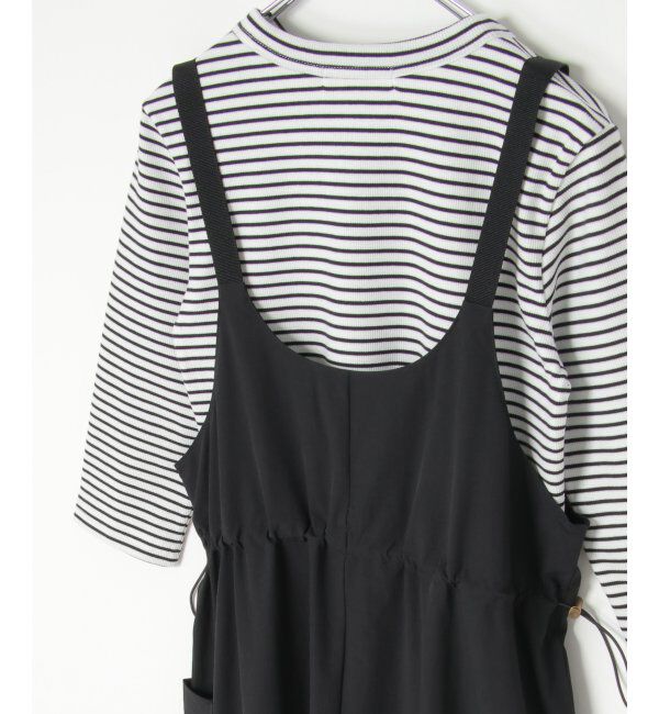 ikka「【2点セット】リップストップカーゴワンピースセット」|ワンピース|