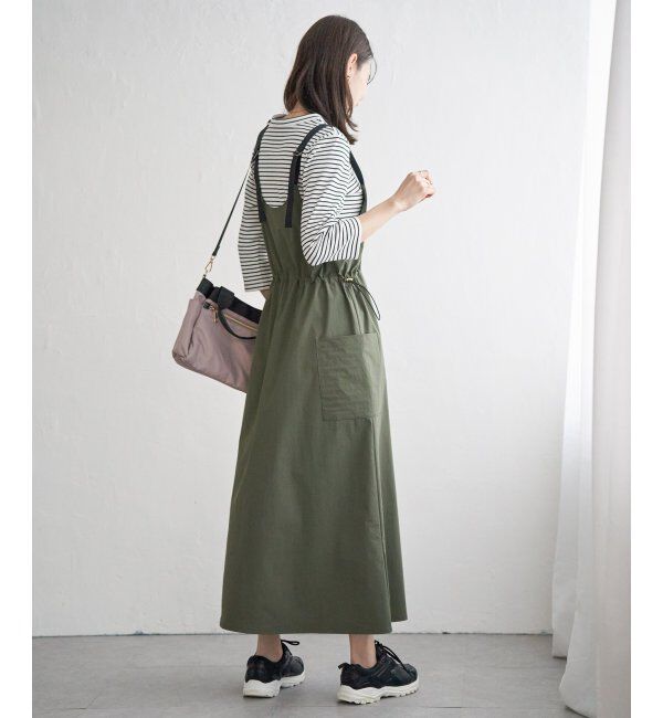 ikka「【2点セット】リップストップカーゴワンピースセット」|ワンピース|