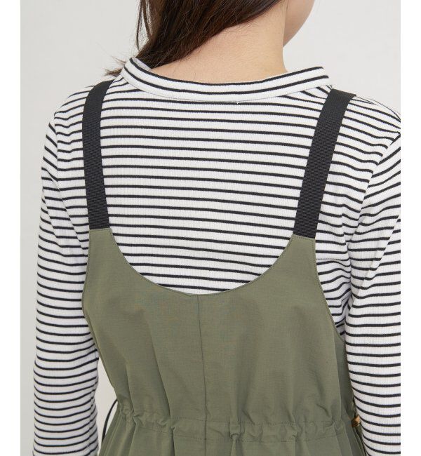 ikka「【2点セット】リップストップカーゴワンピースセット」|ワンピース|