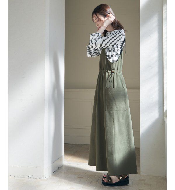 ikka「【2点セット】リップストップカーゴワンピースセット」|ワンピース|