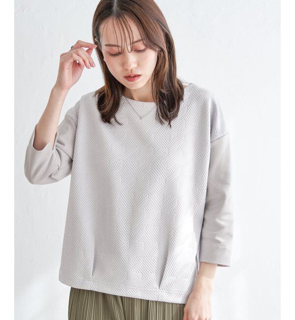 ikka「フクレジャガード7分袖プルオーバー」|その他|