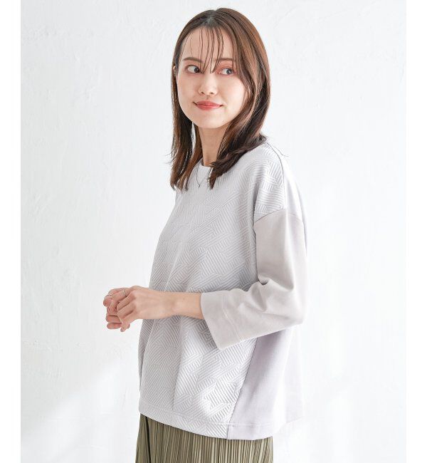 ikka「フクレジャガード7分袖プルオーバー」|その他|