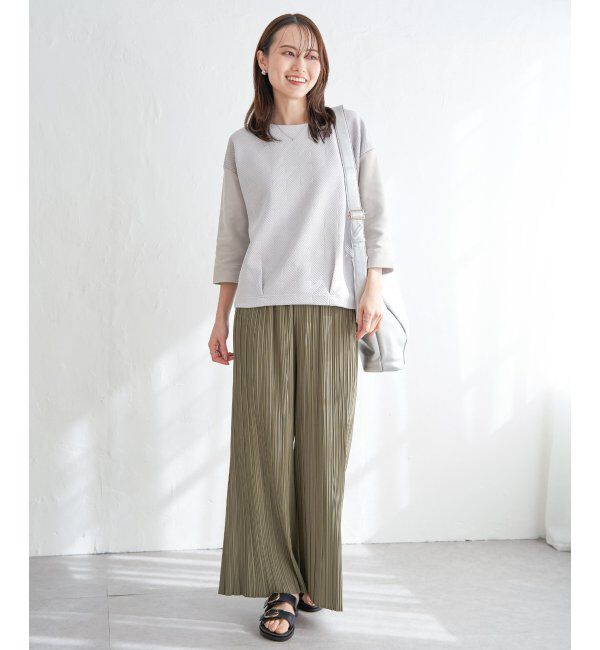 ikka「フクレジャガード7分袖プルオーバー」|その他|