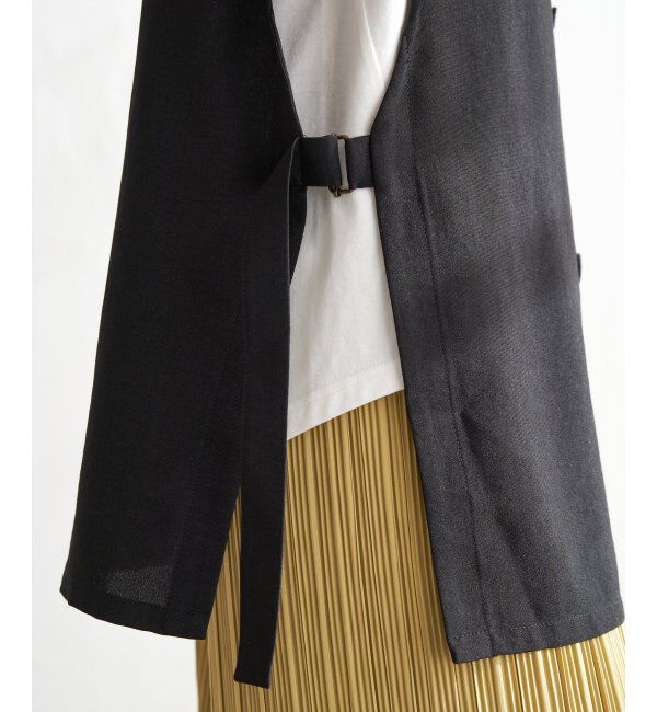 ikka「ノーカラーサイドスリットジレ」|ダウンベスト・ベスト|