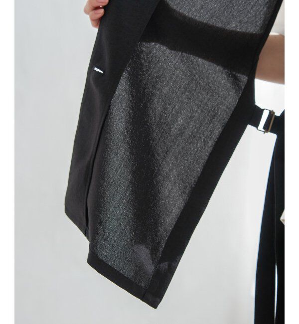 ikka「ノーカラーサイドスリットジレ」|ダウンベスト・ベスト|