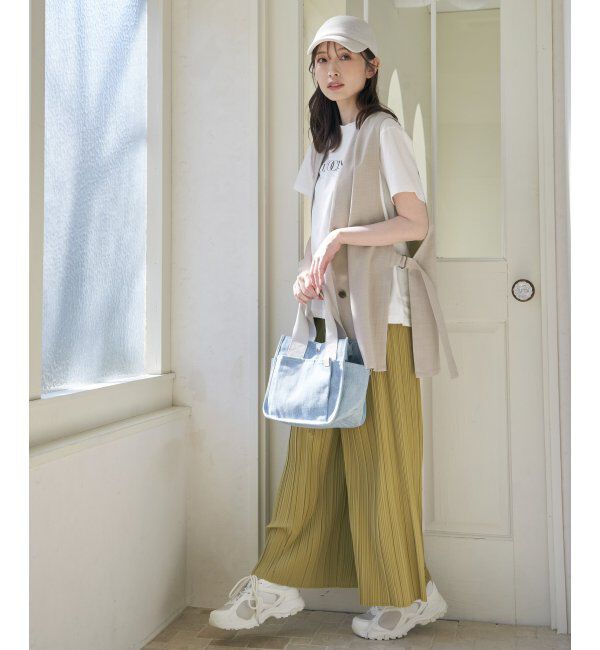 ikka「ノーカラーサイドスリットジレ」|ダウンベスト・ベスト|