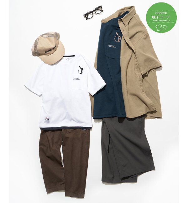 ikka kids「【親子おそろい】メガネポケ裾レイヤーTシャツ（120~160cm）」|Tシャツ・カットソー|