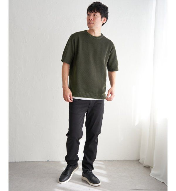 ikka「【2点セット】GOKU楽ニット半袖セット」|プルオーバー|