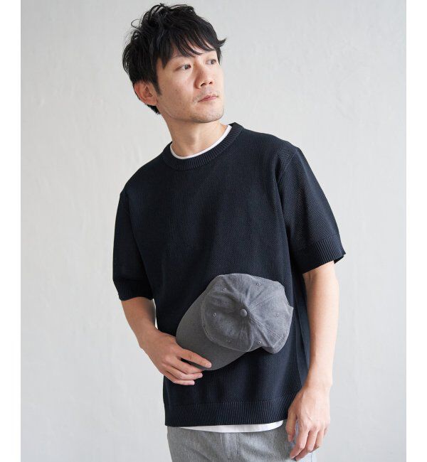 ikka「【2点セット】GOKU楽ニット半袖セット」|プルオーバー|