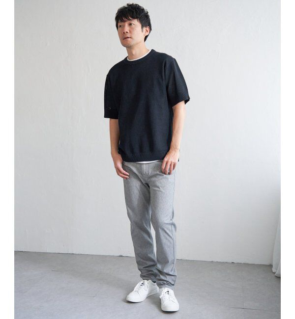 ikka「【2点セット】GOKU楽ニット半袖セット」|プルオーバー|