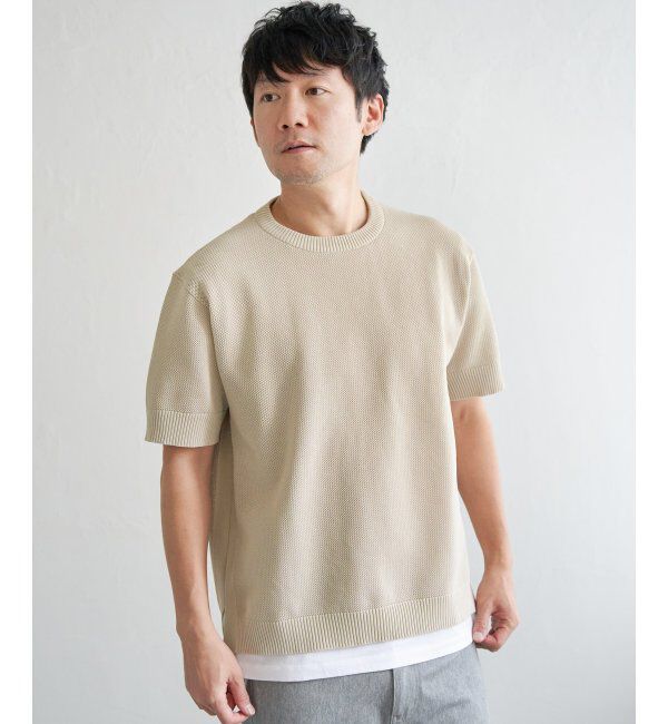 ikka「【2点セット】GOKU楽ニット半袖セット」|プルオーバー|