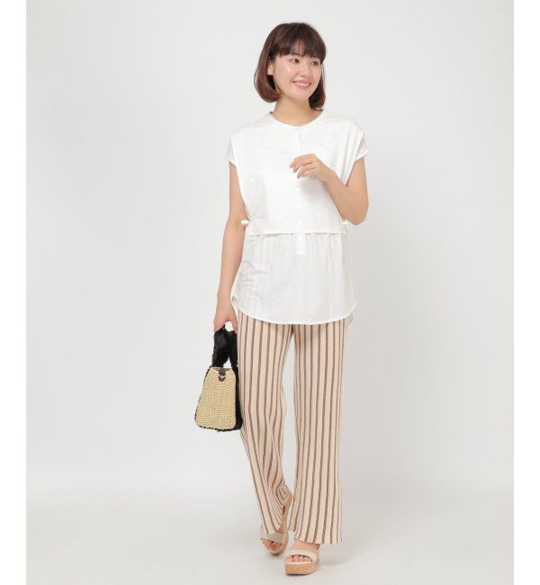 Lbc with Life「ニットストライプパンツ」|その他|