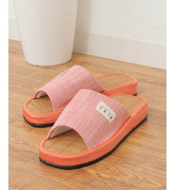 Lbc with Life「茶竹無地厚底スリッパ」|ルームシューズ|