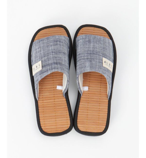 Lbc with Life「茶竹無地厚底スリッパ」|ルームシューズ|