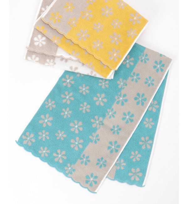 Lbc with Life「ランダム花柄スリムフェイスタオル」|タオル|