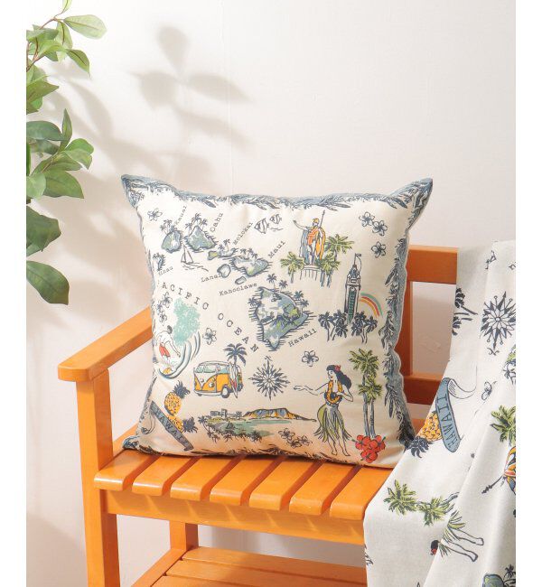 Lbc with Life「クッションカバー ハワイマップ」|クッション・クッションカバー|