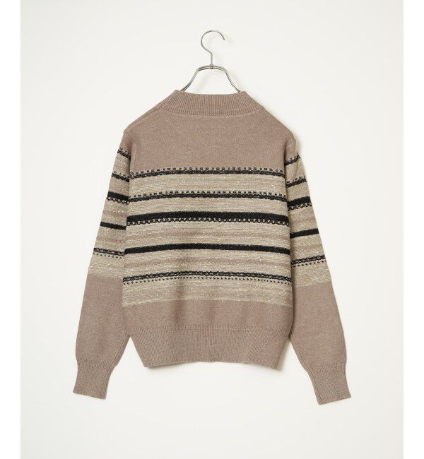 Lbc with Life「ラメネップボーダーニットPO」|カーディガン|