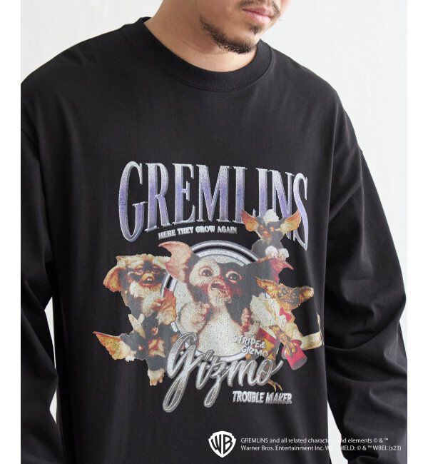 VENCE share style「GREMLINS グレムリン コラージュプリントロンT」|Tシャツ・カットソー|ブラック
