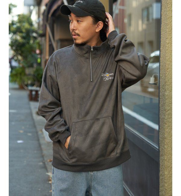 VENCE share style「フェイクスウェードヒゲ刺繍ハーフZIP」|その他|
