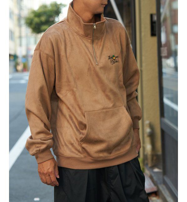 VENCE share style「フェイクスウェードヒゲ刺繍ハーフZIP」|その他|