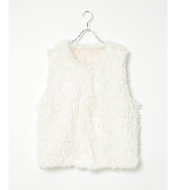 VENCE share style「ボリュームフェイクファーベスト」|ニット・セーター|