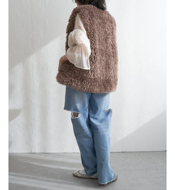 VENCE share style「ボリュームフェイクファーベスト」|ニット・セーター|