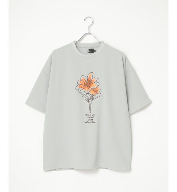 VENCE share style「梨地花柄刺繍Tシャツ」|Tシャツ・カットソー|