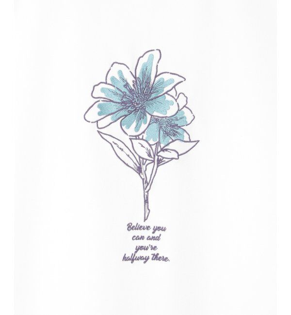 VENCE share style「梨地花柄刺繍Tシャツ」|Tシャツ・カットソー|