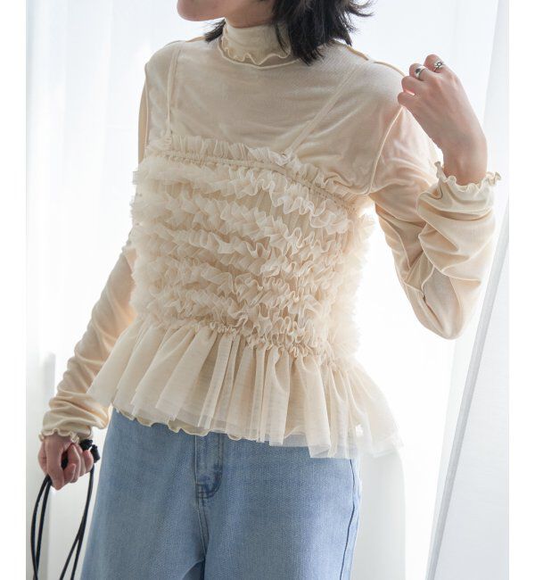 VENCE share style「チュールキャミソール」|タンクトップ|