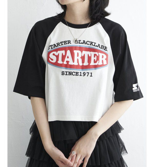 VENCE share style「STARTER BLACK LABEL スターターブラックレーベル ショートラグランTシャツ」|Tシャツ・カットソー|ホワイト
