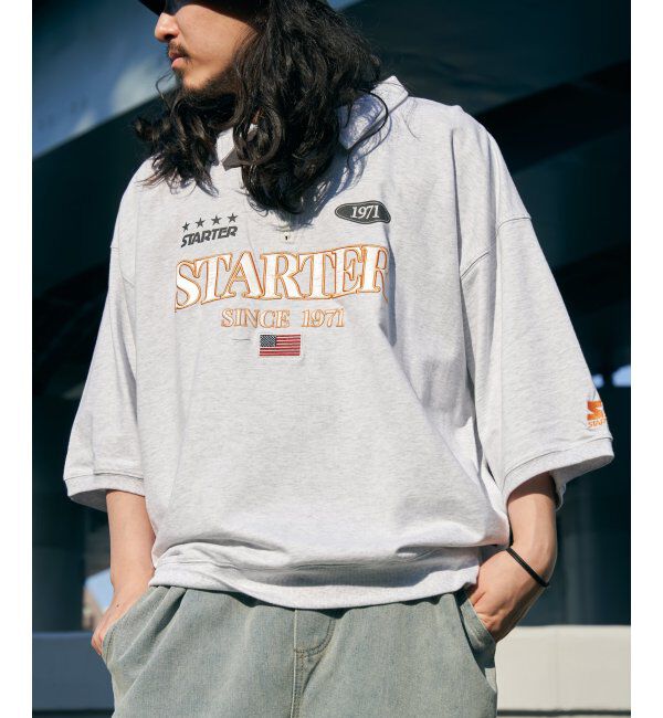 VENCE share style「STARTER BLACK LABEL スターターブラックレーベル ハーフジップTシャツ」|Tシャツ・カットソー|オフホワイト