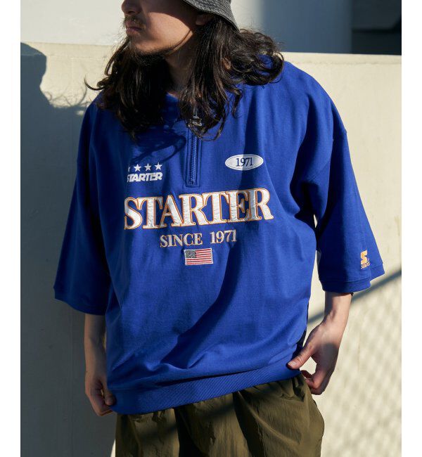 VENCE share style「STARTER BLACK LABEL スターターブラックレーベル ハーフジップTシャツ」|Tシャツ・カットソー|ブルー