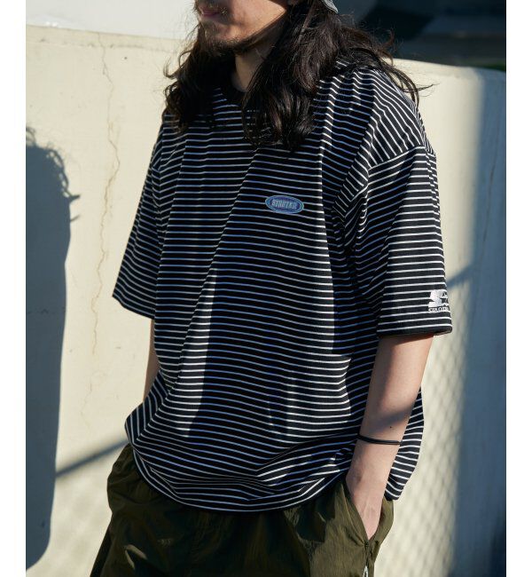 VENCE share style「STARTER BLACK LABEL スターターブラックレーベル ボーダー刺繍Tシャツ」|Tシャツ・カットソー|