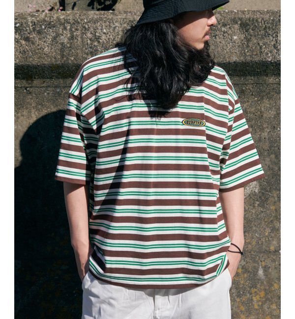 VENCE share style「STARTER BLACK LABEL スターターブラックレーベル ボーダー刺繍Tシャツ」|Tシャツ・カットソー|