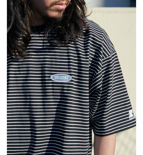 VENCE share style「STARTER BLACK LABEL スターターブラックレーベル ボーダー刺繍Tシャツ」|Tシャツ・カットソー|