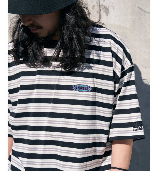 VENCE share style「STARTER BLACK LABEL スターターブラックレーベル ボーダー刺繍Tシャツ」|Tシャツ・カットソー|ソノタD