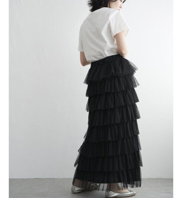 VENCE share style「チュール無地ティアードスカート」|スカート|