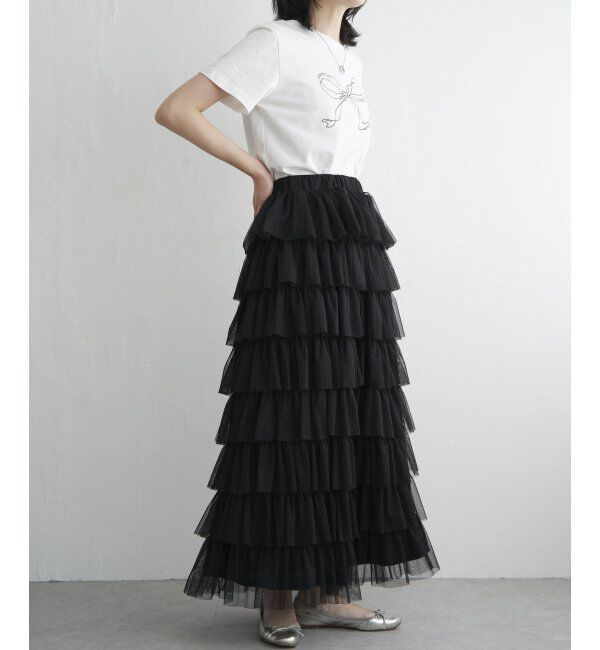 VENCE share style「チュール無地ティアードスカート」|スカート|