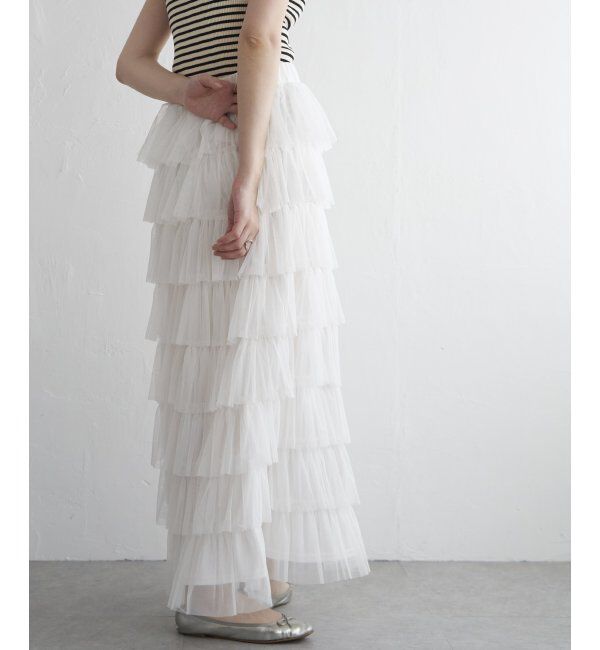 VENCE share style「チュール無地ティアードスカート」|スカート|