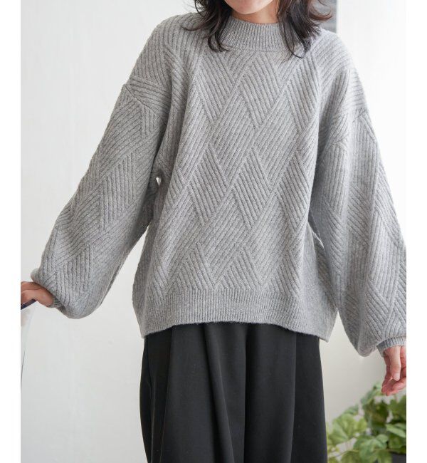 VENCE share style「ブークレダイヤ柄ニット」|ニット・セーター|