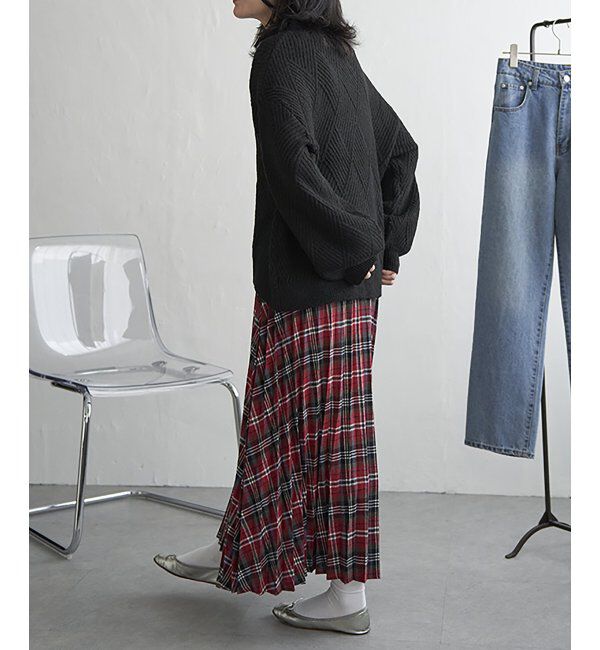 VENCE share style「ブークレダイヤ柄ニット」|ニット・セーター|