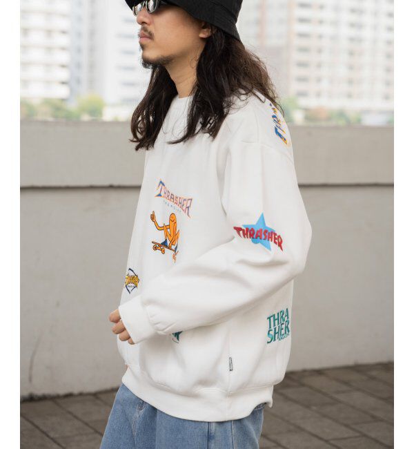 VENCE share style「THRASHER スラッシャー 総柄スウェット」|スウェット・ジャージ|