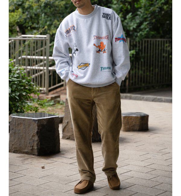VENCE share style「THRASHER スラッシャー 総柄スウェット」|スウェット・ジャージ|